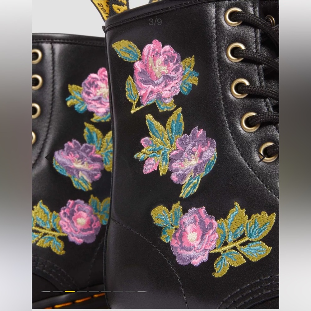 Dr. Martens 1460 Vonda II Flower Embroidered Boot (Women), Size 5US/ 3UK, NWT - Picture 2 of 13